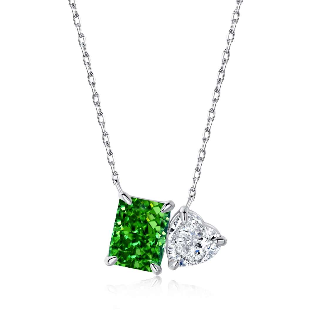 [Kincade Jewelery]Dazzling Square & Heart Shape Necklace