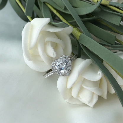 [Kincade Jewelery]Eternity Splashy Romantic Heart Shape Lover Ring