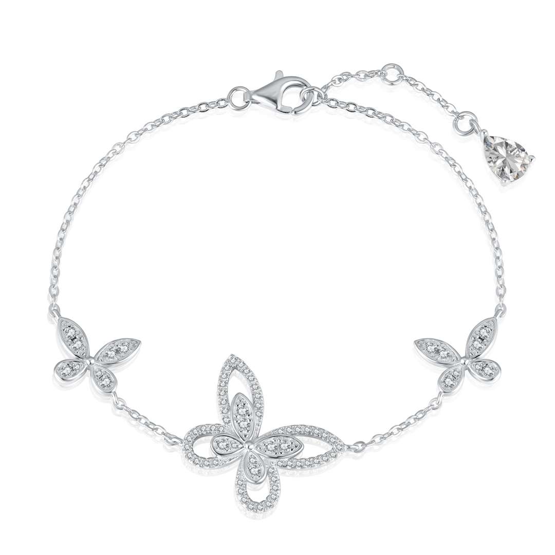 [Kincade Jewelery]Delicate Butterfly Pendant Bracelet