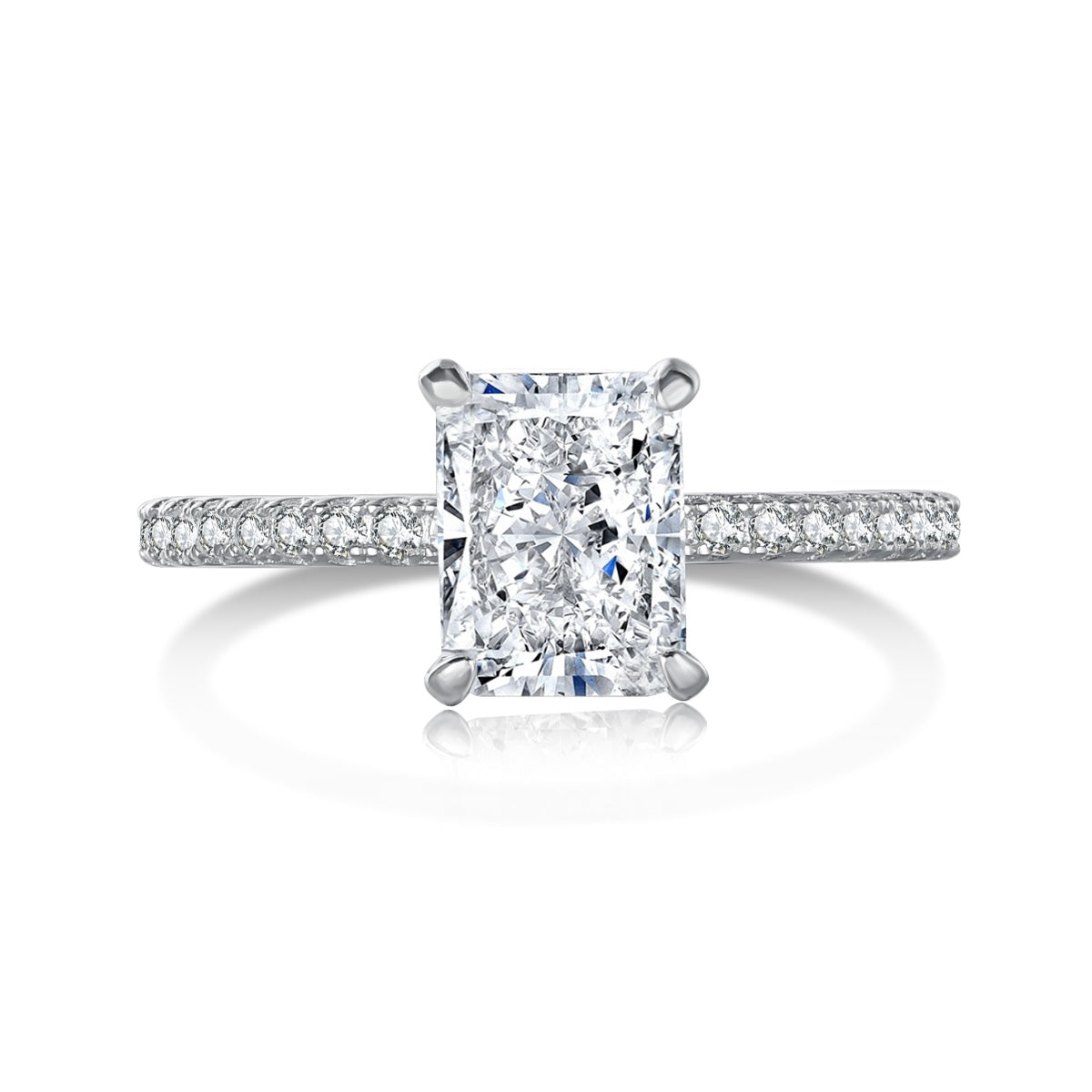 [Kincade Jewelery]2.0 Carat Dazzling Sparkling Radiant Cut Party Ring