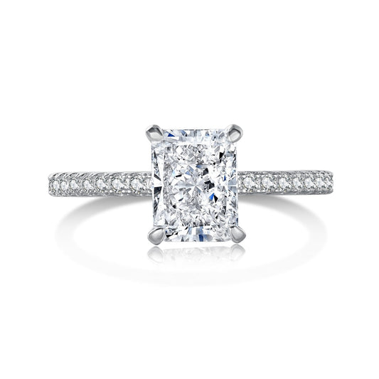 [Kincade Jewelery]2.0 Carat Dazzling Sparkling Radiant Cut Party Ring