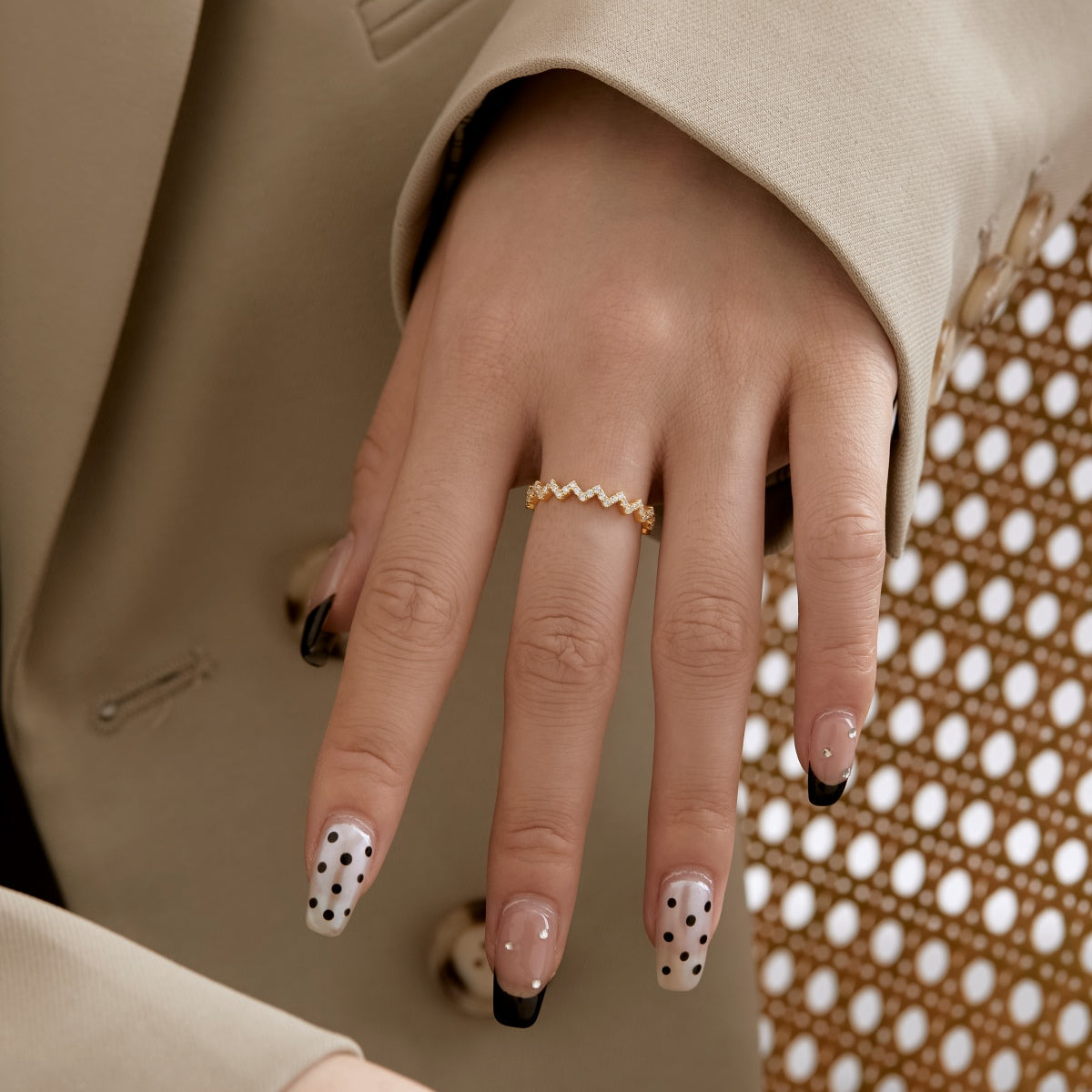 [Kincade Jewelery]Delicate Enchanting Wave Shape Daily Ring