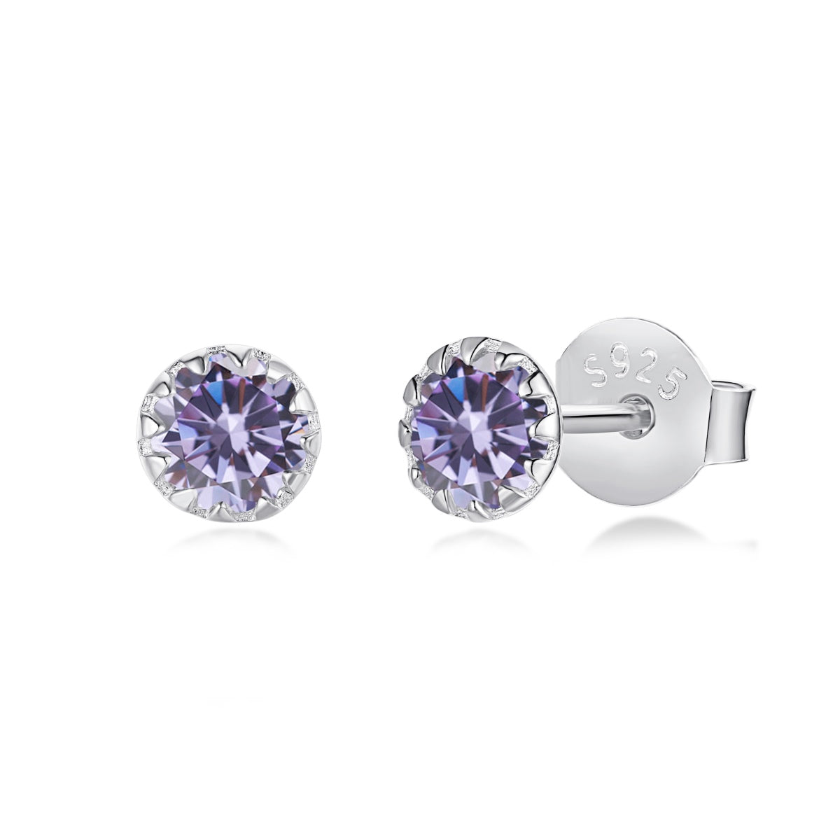 [Kincade Jewelery]Sparkling Colorful Round Shape Earrings