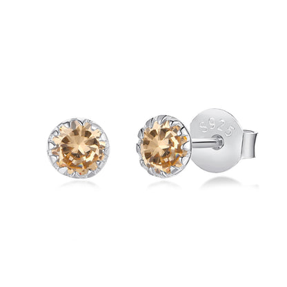 [Kincade Jewelery]Sparkling Colorful Round Shape Earrings