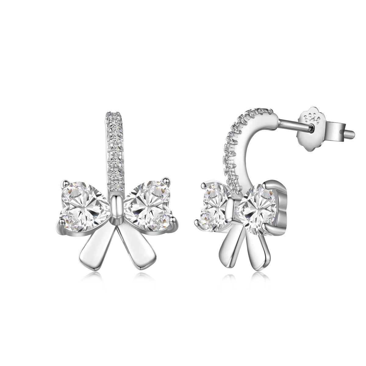 [Kincade Jewelery]Exquisite Earrings With Heart-Shaped Bow Design