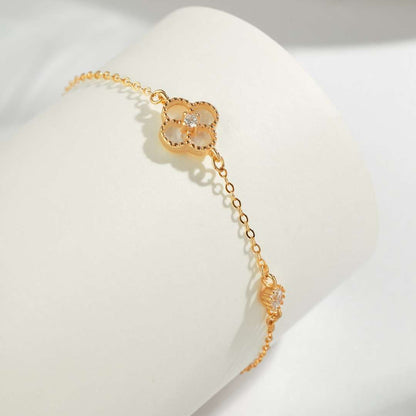 [Kincade Jewelery]Delicate Four Leaf Kincade Bracelet
