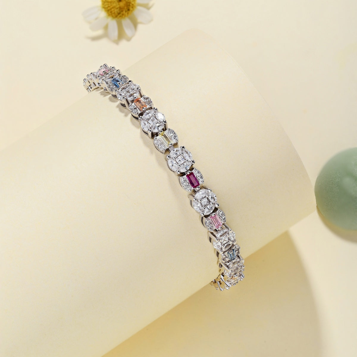 [Kincade Jewelery]Dazzling Radiant Multi Cut Daily Bracelet