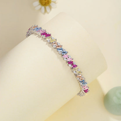 [Kincade Jewelery]Ornate Sparkling Multi Cut Party Bracelet