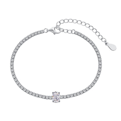 [Kincade Jewelrys]0.75 Carat Exquisite Oval Cut Daily Bracelet