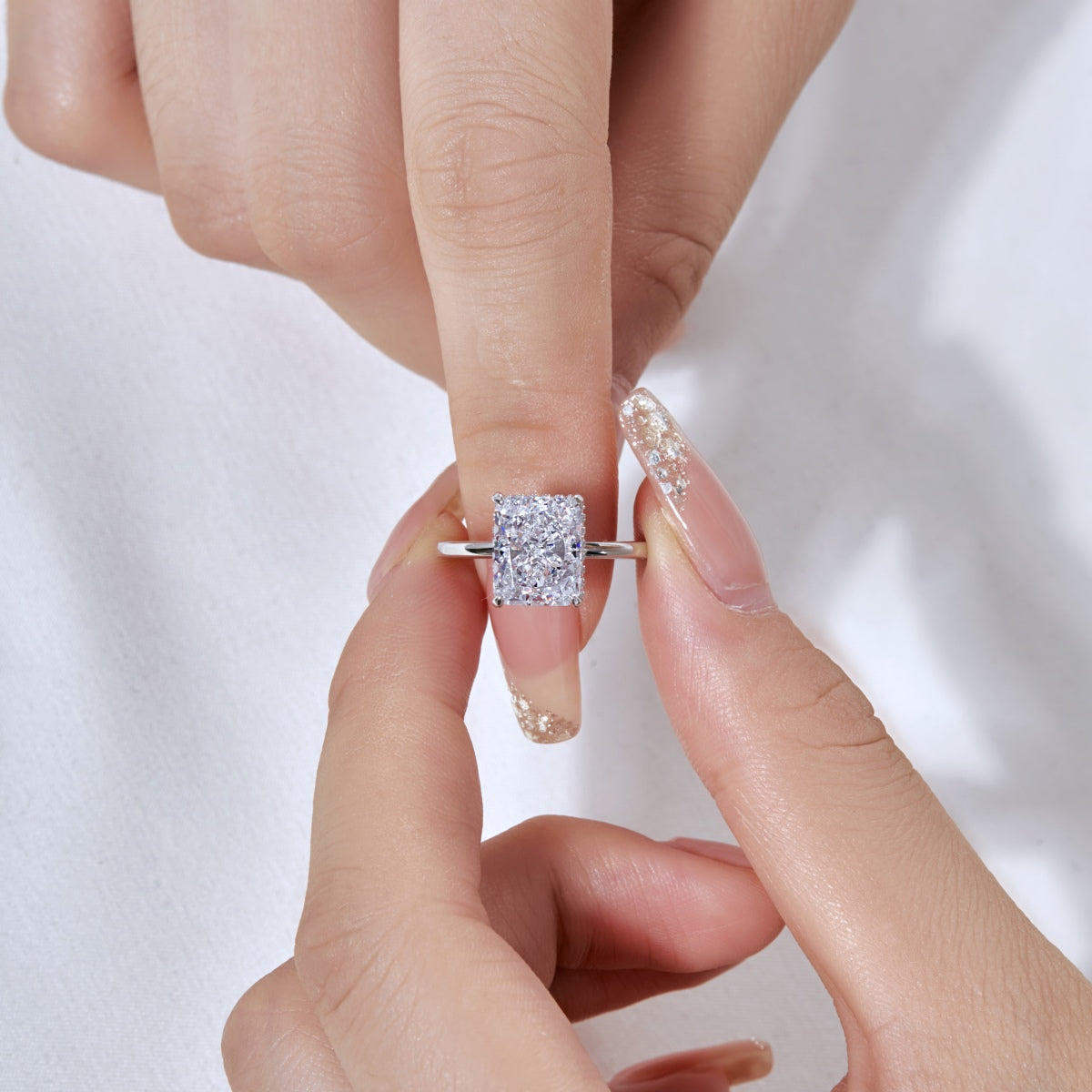 [Kincade Jewelrys]4.0 Carat Ornate Enchanting Radiand Cut Banquet Ring
