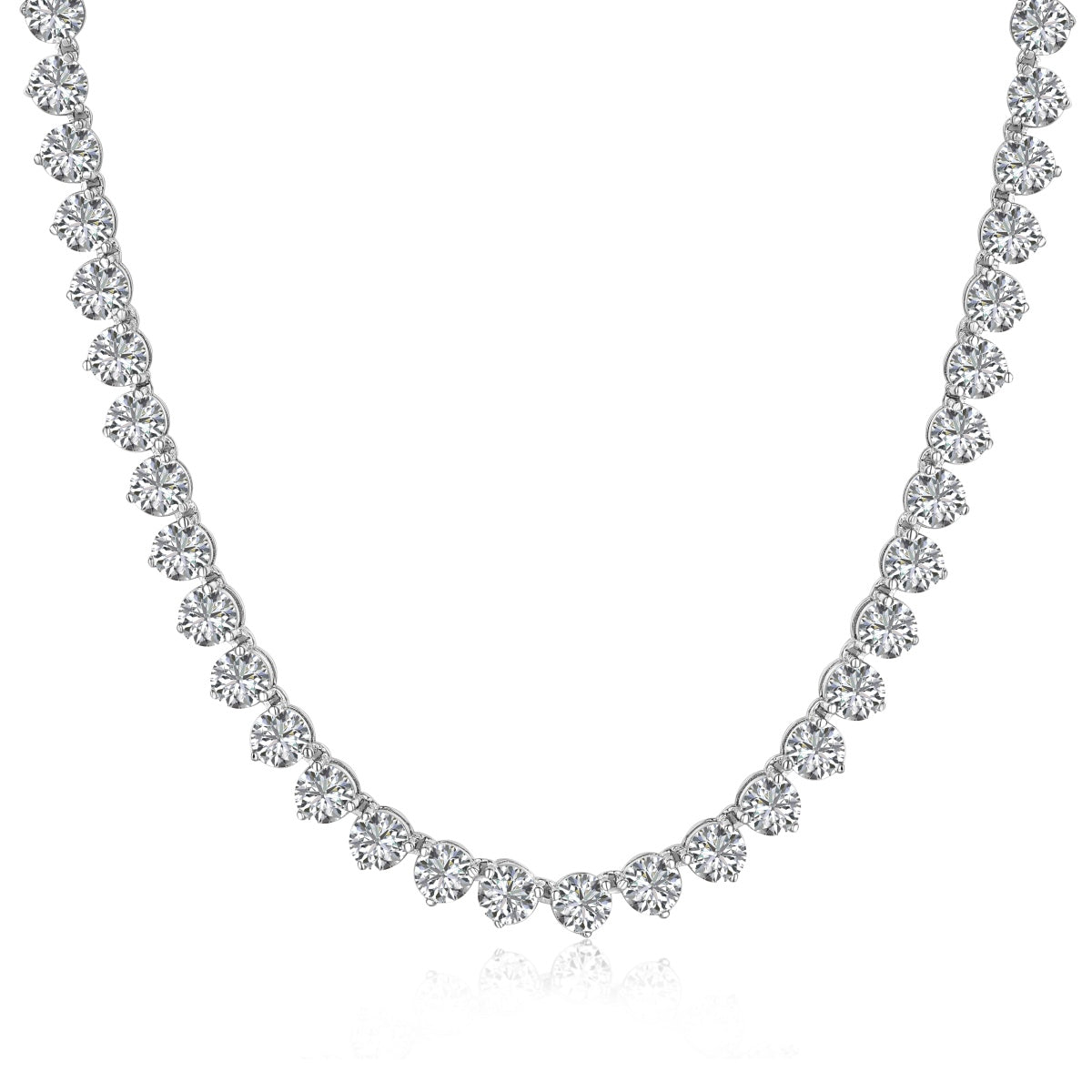 [Kincade Jewelery]Ornate Heart Cut Tennis Necklace