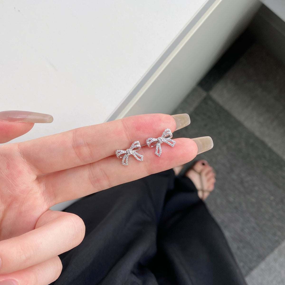 [Kincade Jewelery]Dainty Bow Shape Earrings