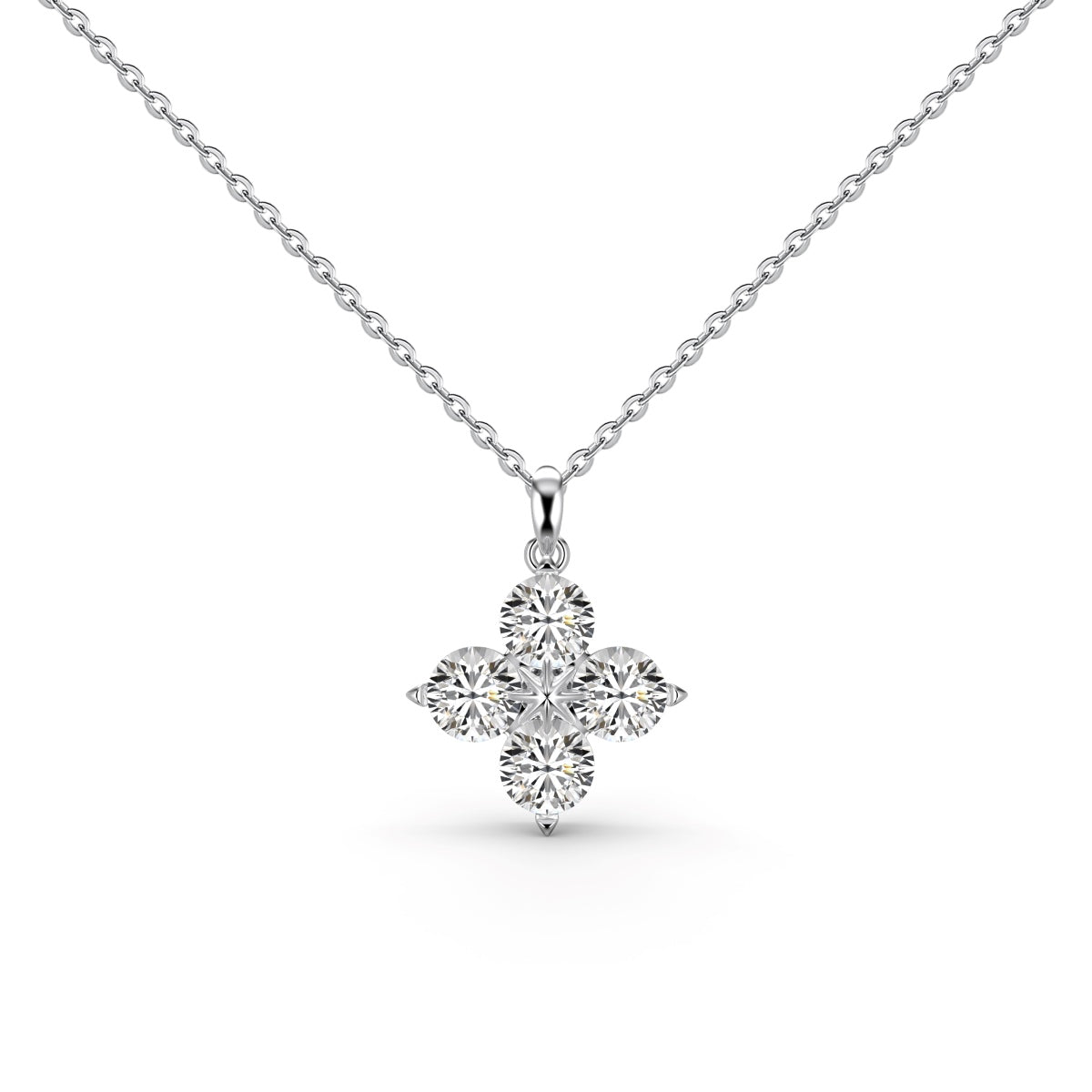[Kincade Jewelery]Four-Leaf Kincade And Eight-Pointed Star Necklace