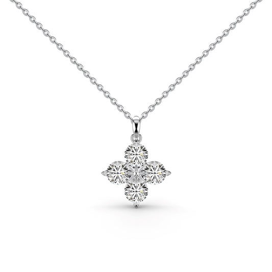 [Kincade Jewelery]Four-Leaf Kincade And Eight-Pointed Star Necklace