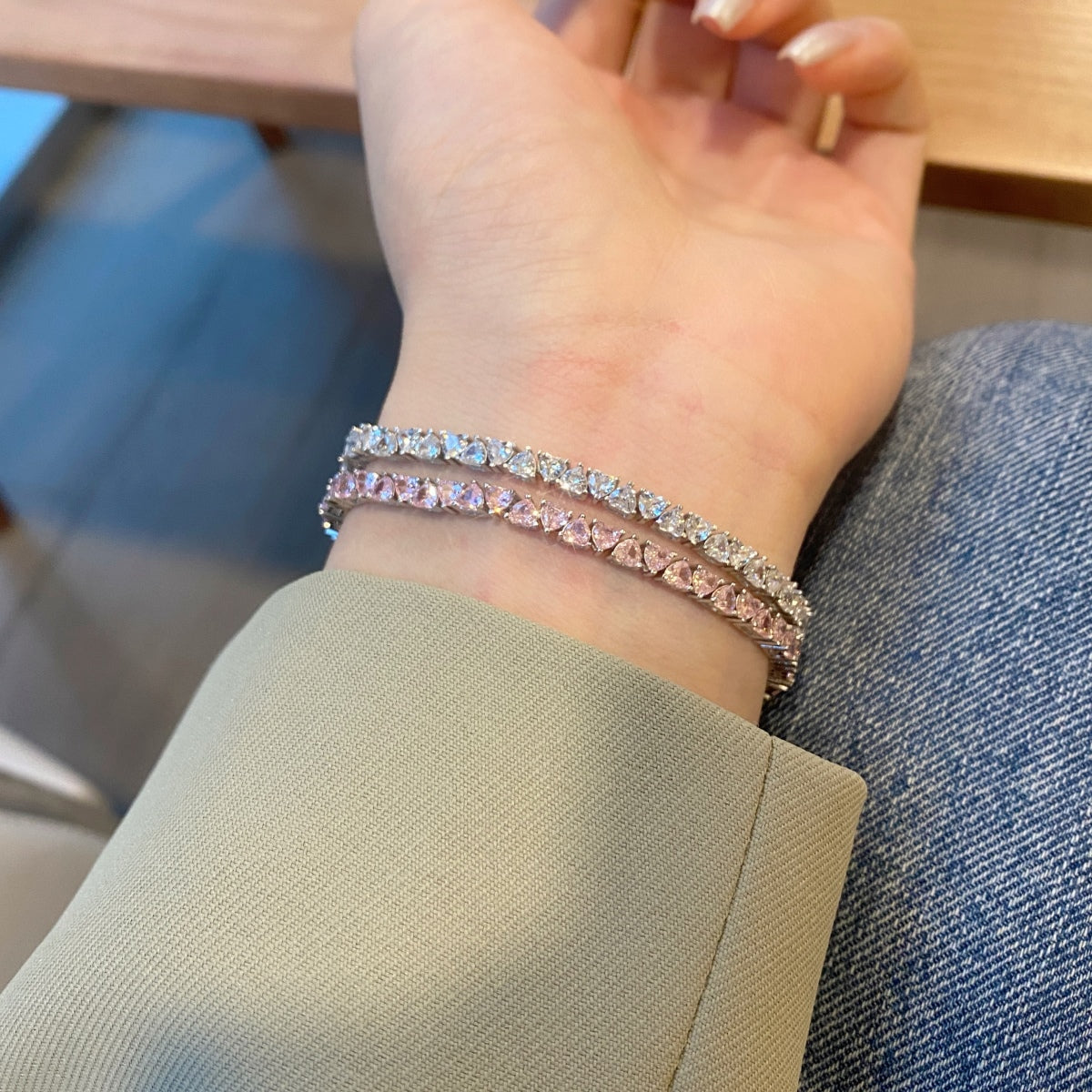 [Kincade Jewelrys]Dazzling Romantic Heart Shape Lover Bracelet