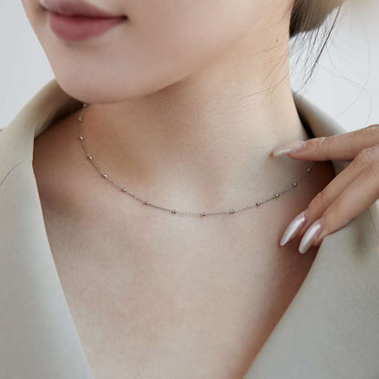 [Kincade Jewelery]Small Bead Clavicle Chain Simple Necklace