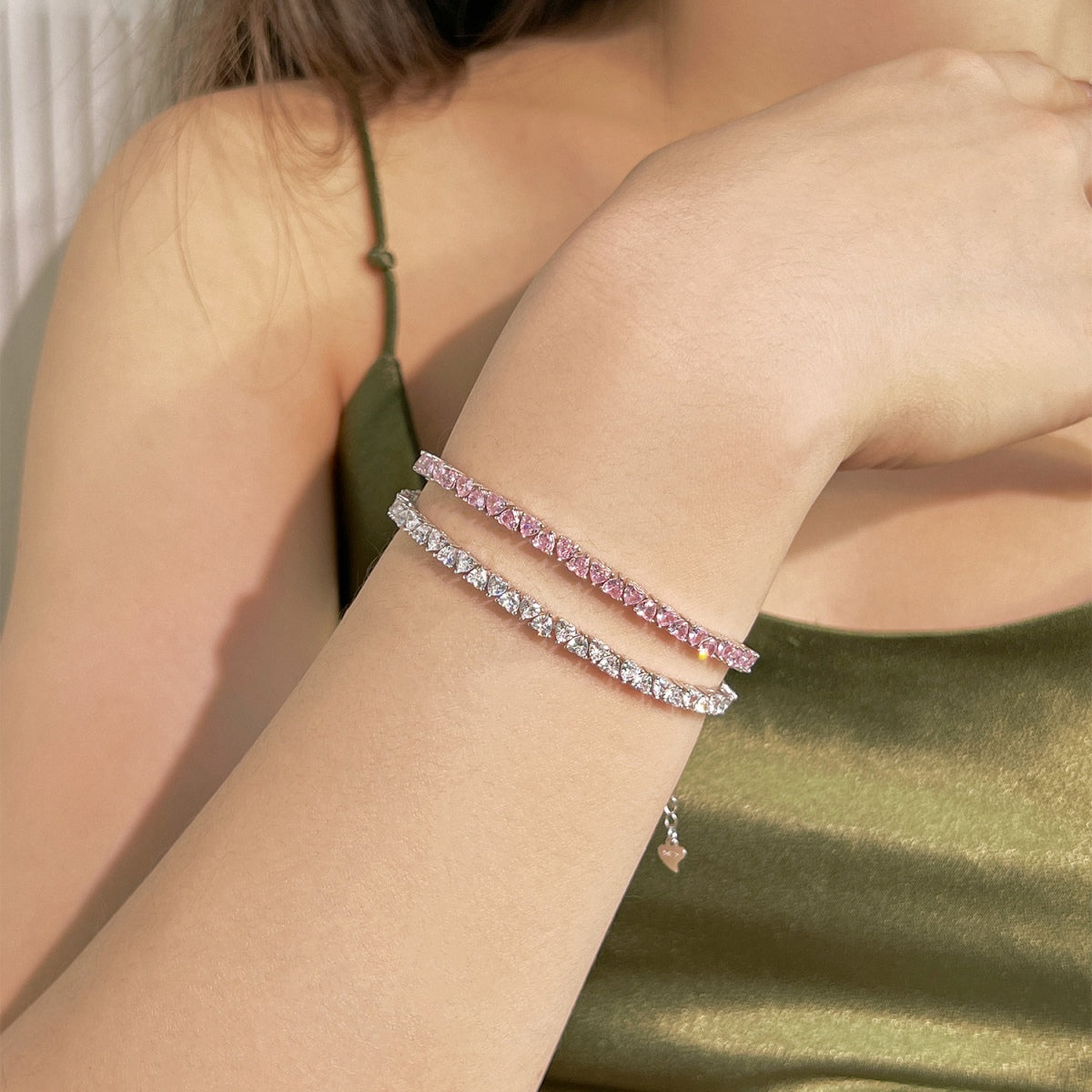 [Kincade Jewelrys]Dazzling Romantic Heart Shape Lover Bracelet