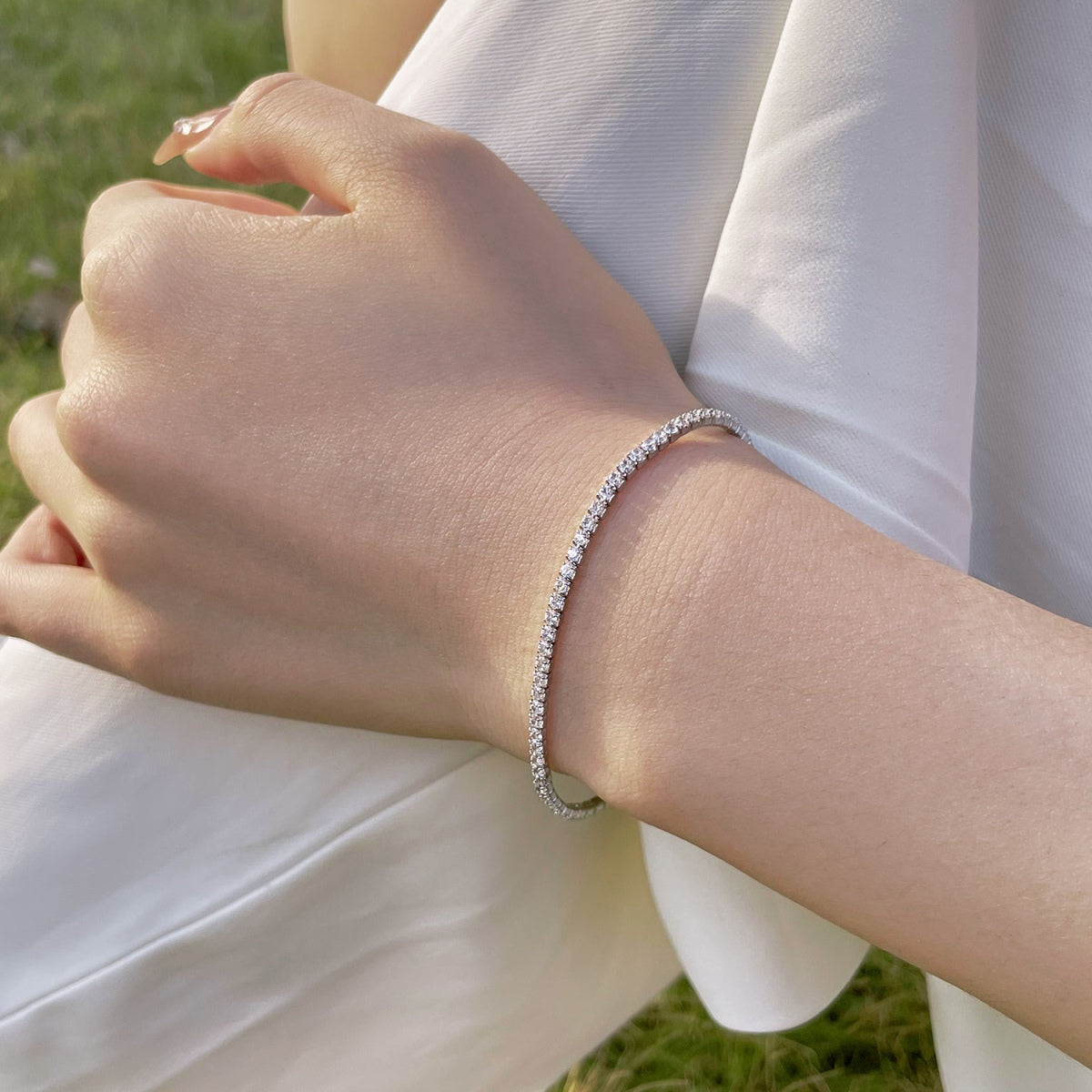 [Kincade Jewelery]Radiant Colorful Round Cut Party Bracelet