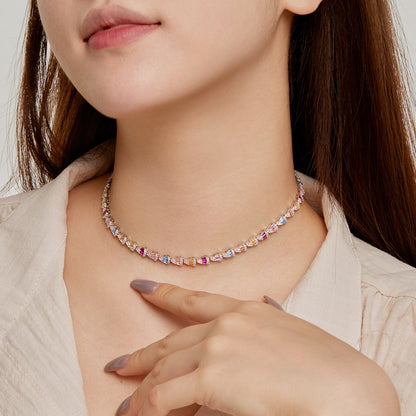 [Kincade Jewelery]Radiant Colorful Rainbow Necklace