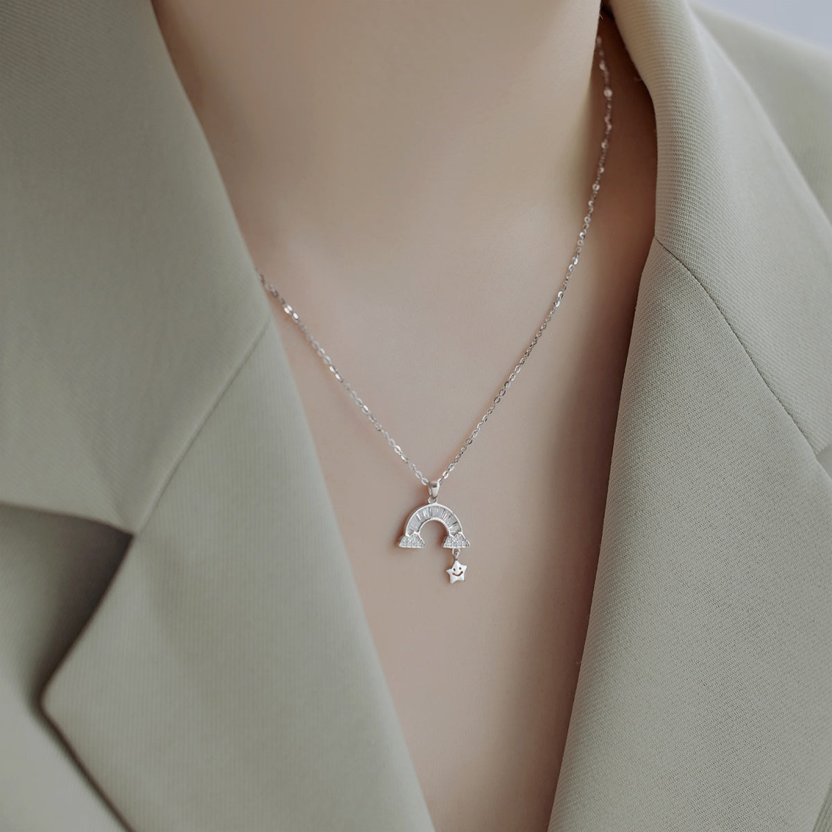 [Kincade Jewelery]Unique Rainbow Star Necklace