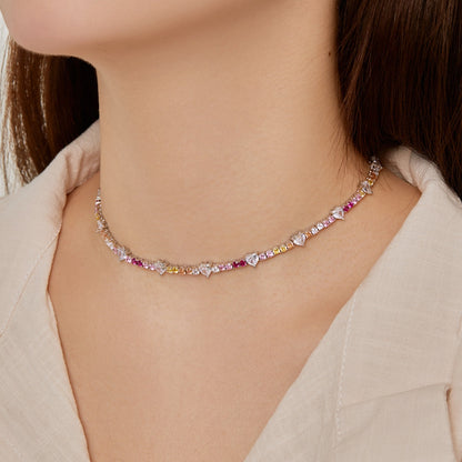 [Kincade Jewelery]Delicate Colorful Rainbow Tennis Chain