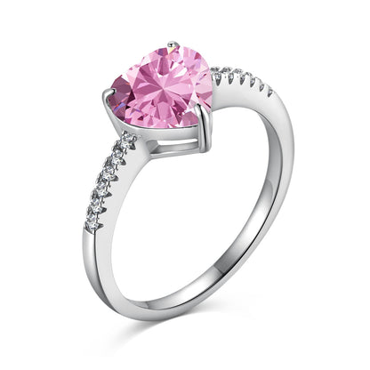 [Kincade Jewelery]2.0 Carat Dazzling Lustrous Heart Cut Lover Ring