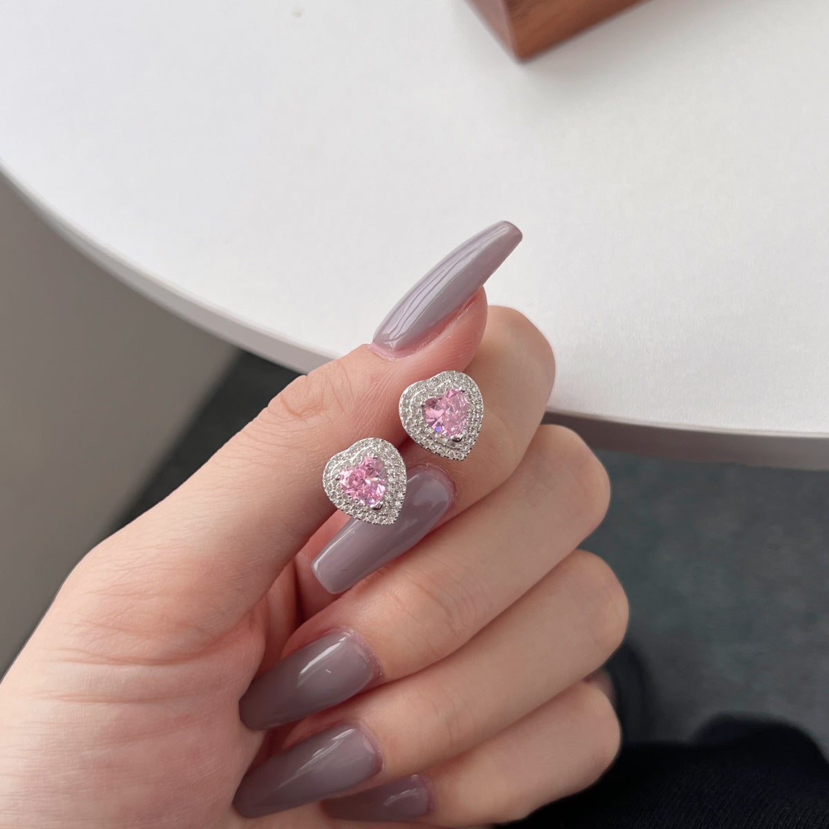 [Kincade Jewelery]Dazzling Heart Shape Lover Earrings