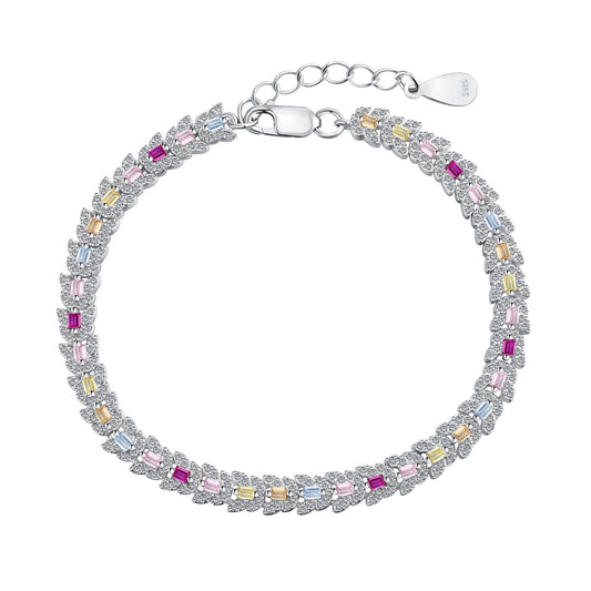 [Kincade Jewelery]Delicate Colorful Multi Cut Daily Bracelet