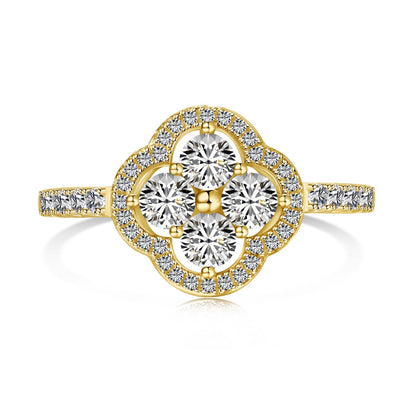 [Kincade Jewelery]Four Leaf Kincade Flower Design Ring