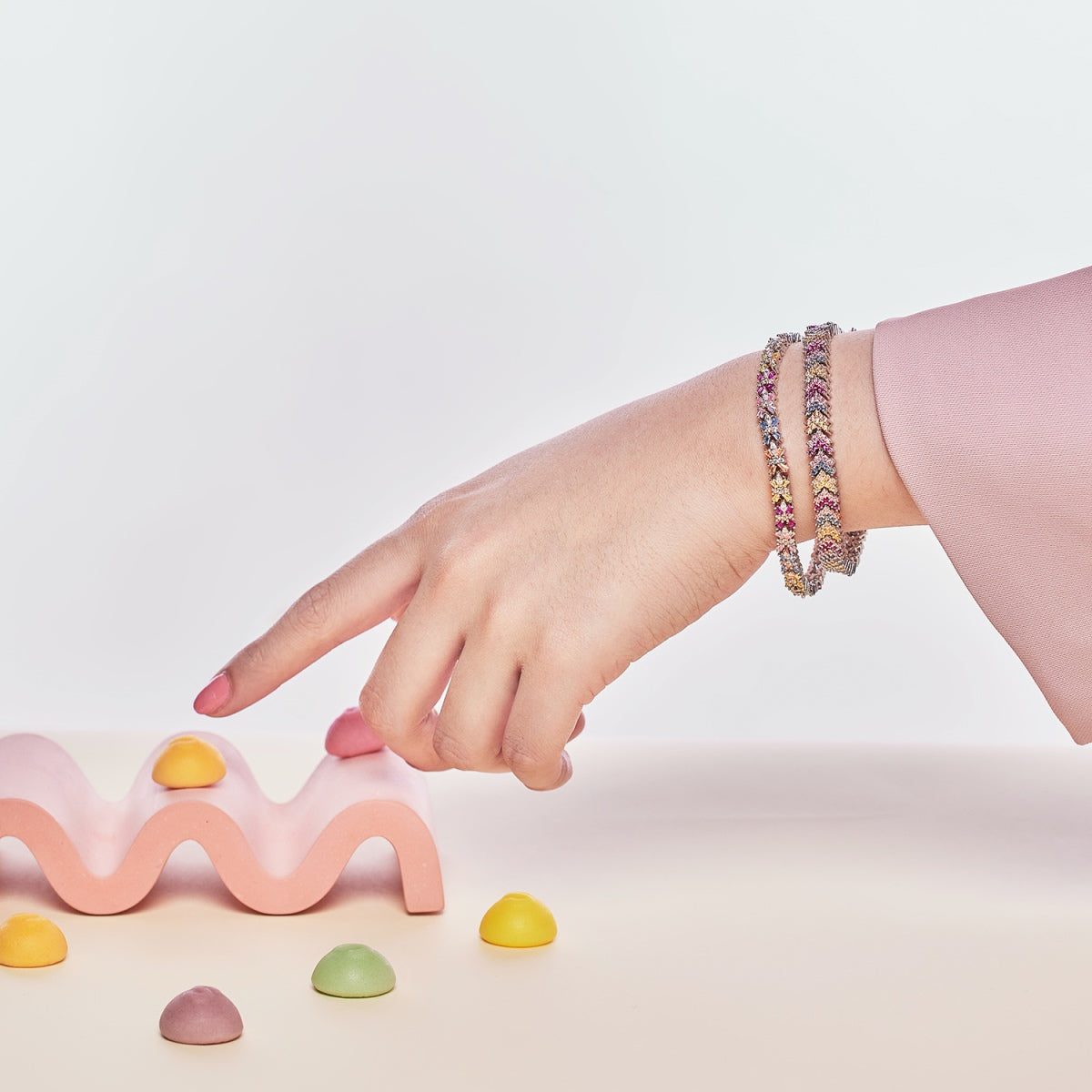 [Kincade Jewelery]Ornate Sparkling Round Cut Party Bracelet