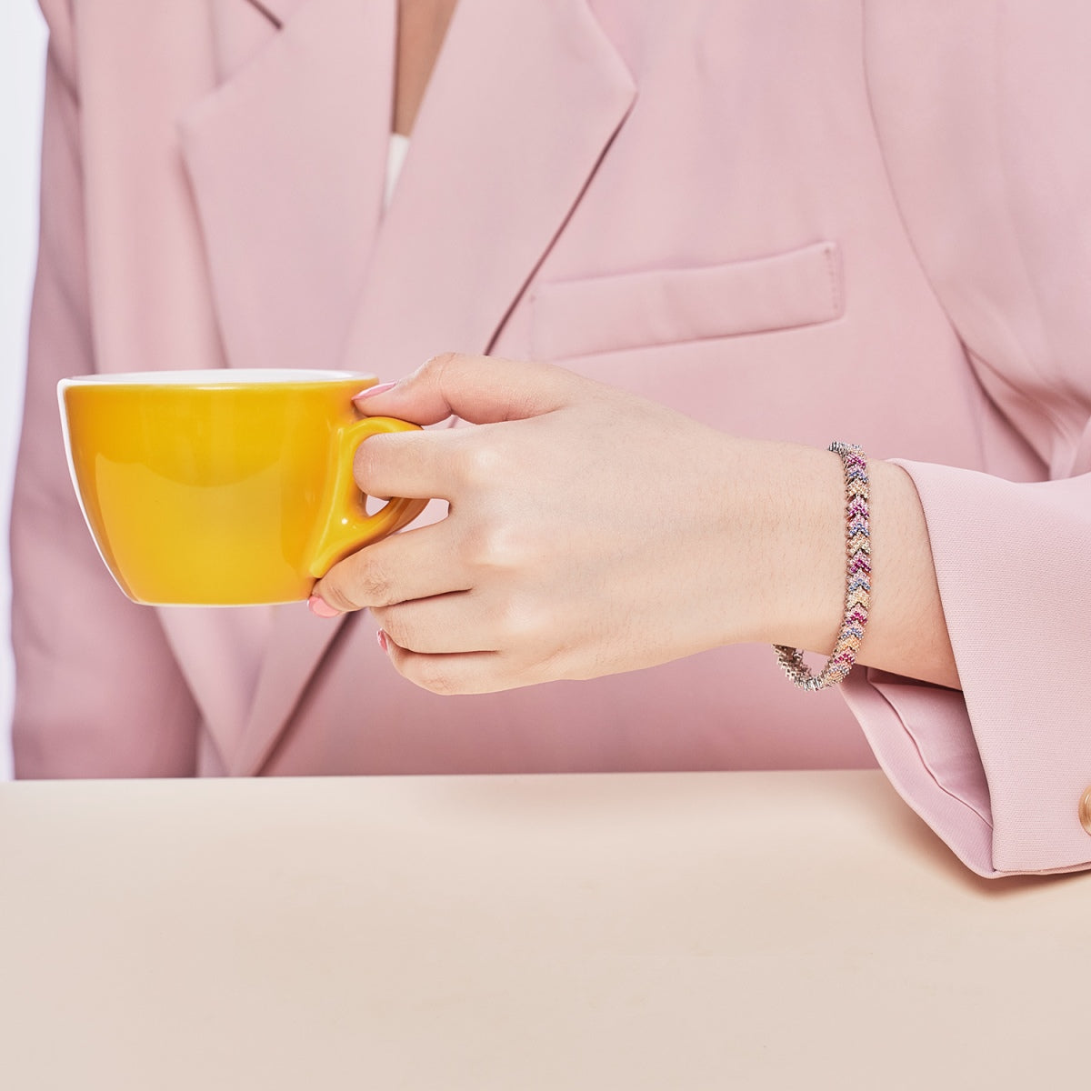 [Kincade Jewelery]Ornate Sparkling Round Cut Party Bracelet