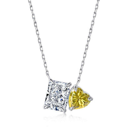 [Kincade Jewelery]Dazzling Square & Heart Shape Necklace