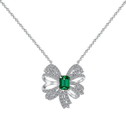 [Kincade Jewelery]Luxurious Flower Shape Emerald Cut Necklace