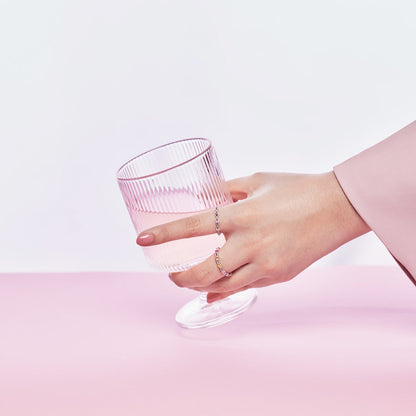 [Kincade Jewelery]Sparkling Colorful Round Cut Tennis Ring