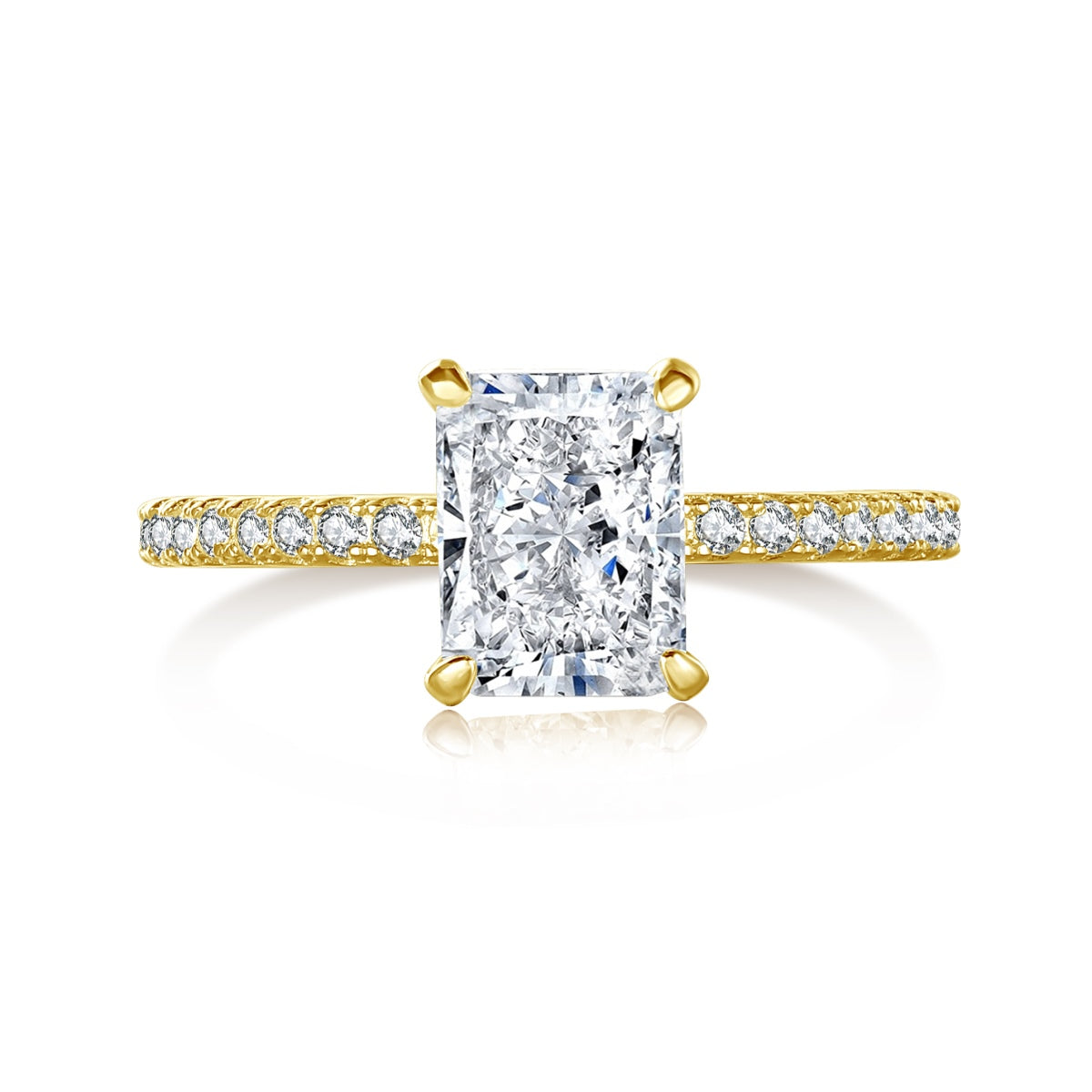 [Kincade Jewelery]2.0 Carat Dazzling Sparkling Radiant Cut Party Ring