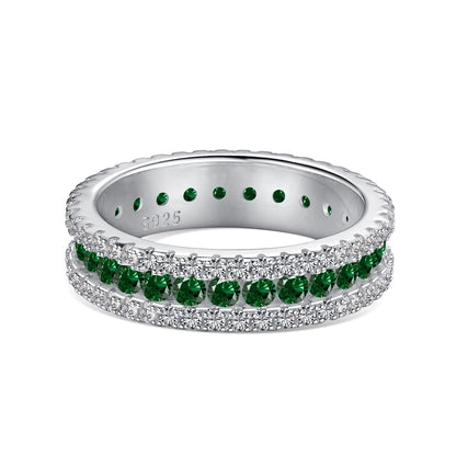 [Kincade Jewelrys]Delicate Colorful Round Cut Daily Ring