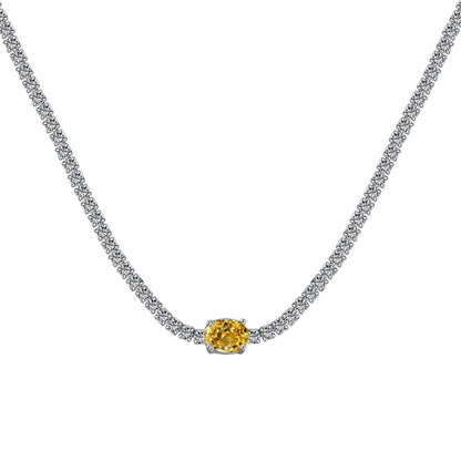 [Kincade Jewelery]1.0 Carat Shining Oval Cut Necklace