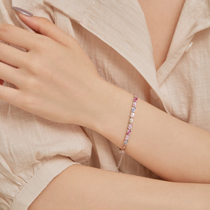 [Kincade Jewelery]Ornate Colorful Flower Shape Party Bracelet