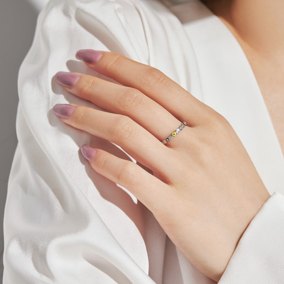 [Kincade Jewelrys]Sparkling Vibrant Round Shape Daily Ring