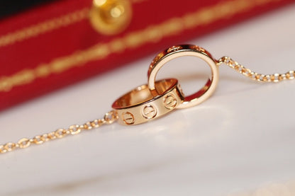 [Kincade Jewelery]LOVE NECKLACE PINK GOLD AND SILVER