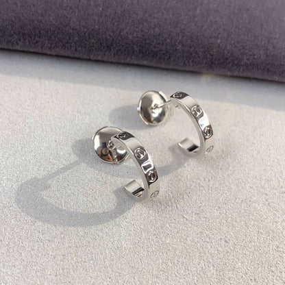 [Kincade Jewelrys]LOVE EARRINGS 2.65MM SILVER