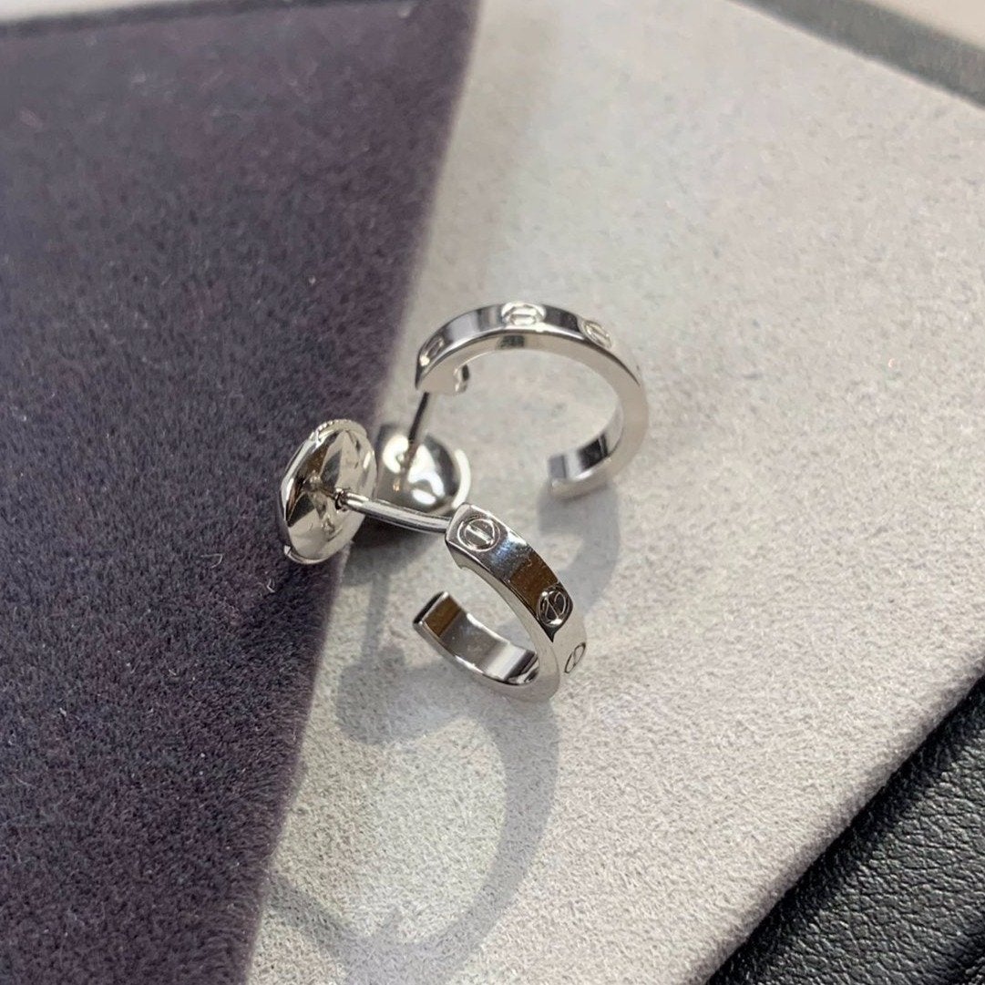 [Kincade Jewelrys]LOVE EARRINGS 2.65MM SILVER