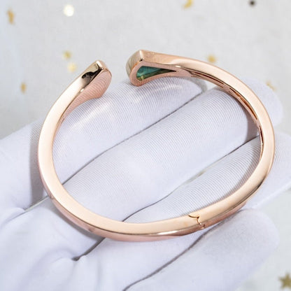 [Kincade Jewelrys]DREAM BRACELET OPEN MALACHITE PINK GOLD