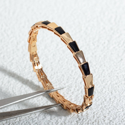 [Kincade Jewelrys]SERPENTI BRACELET PINK GOLD ONYX