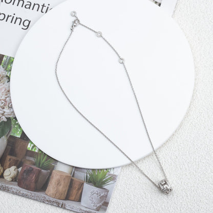 [Kincade Jewelrys]PARENTESI NECKLACE SILVER DIAMOND