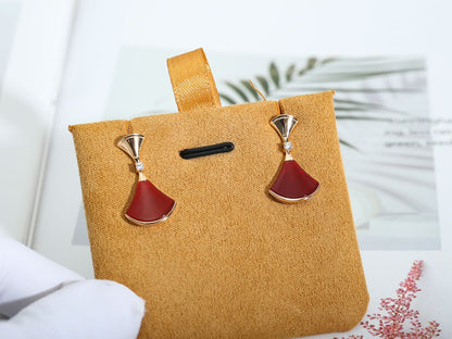 [Kincade Jewelrys]DREAM Carnelian PINK GOLD EARRINGS