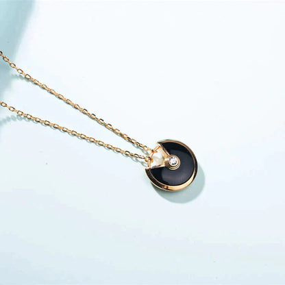 [Kincade Jewelrys]AMULETTE GOLD CARNELIAN ONYX NECKLACE