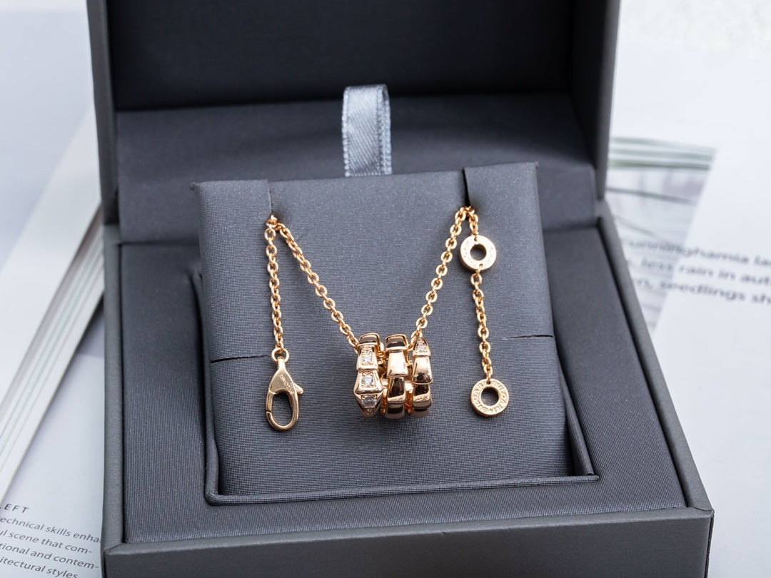 [Kincade Jewelrys]SERPENTI PINK GOLD NECKLACE DIAMOND