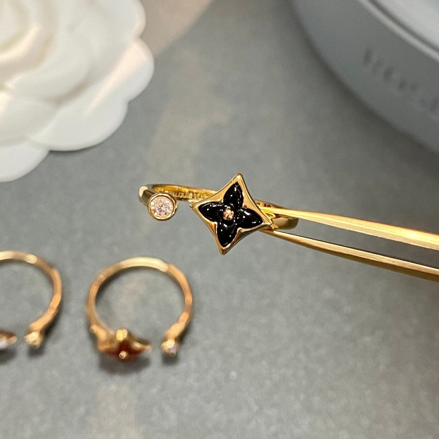 [Kincade Jewelrys]STAR 1 DIAMOND OPEN RING