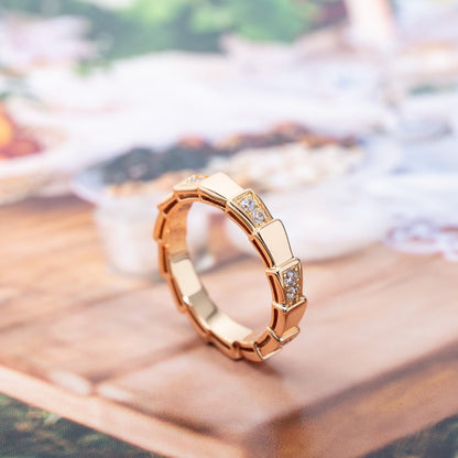 [Kincade Jewelrys]SERPENTI RING PINK GOLD  3MM